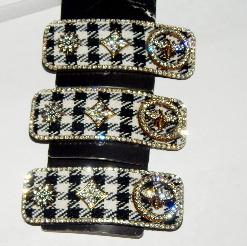 Bar style pattern hair clips